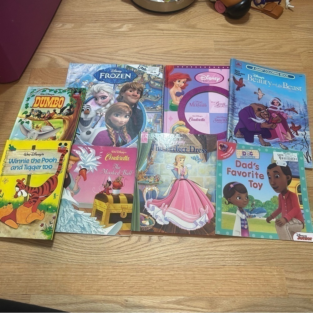 Disney Hardcover Book Bundle Lot Instant Library Frozen Look & Find Cinderella